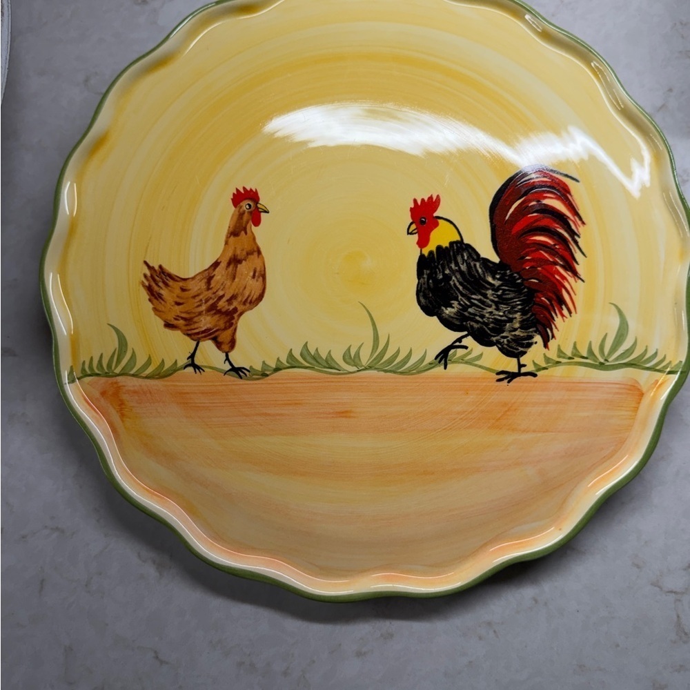 ANTONIO ROSA, HAND-PAINTED, “MR. ROOSTER AND GIRLS”. - Picture 7 of 10